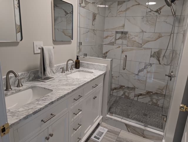 Bathroom remodel by Fortis Building Group